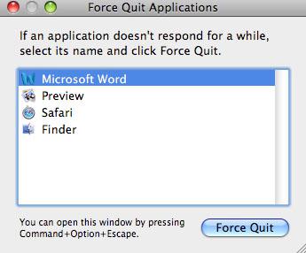 Mac Manual Force Quit